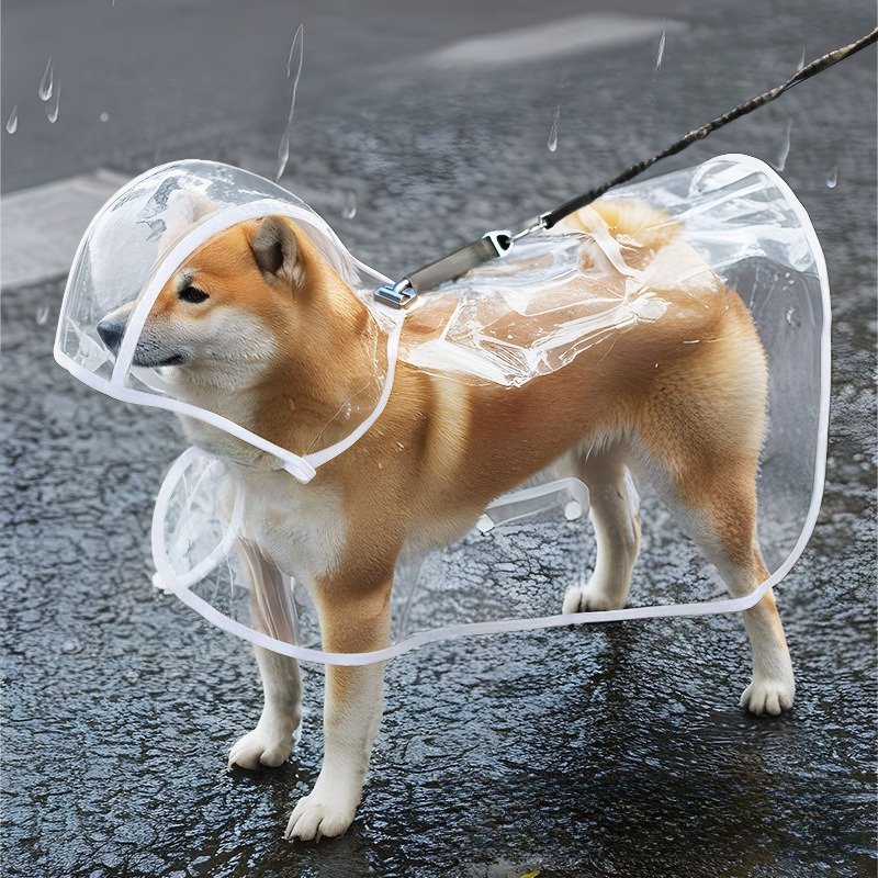 Dog Raincoat - Outdoor Pet Raincoat Transparent Dog Raincoat