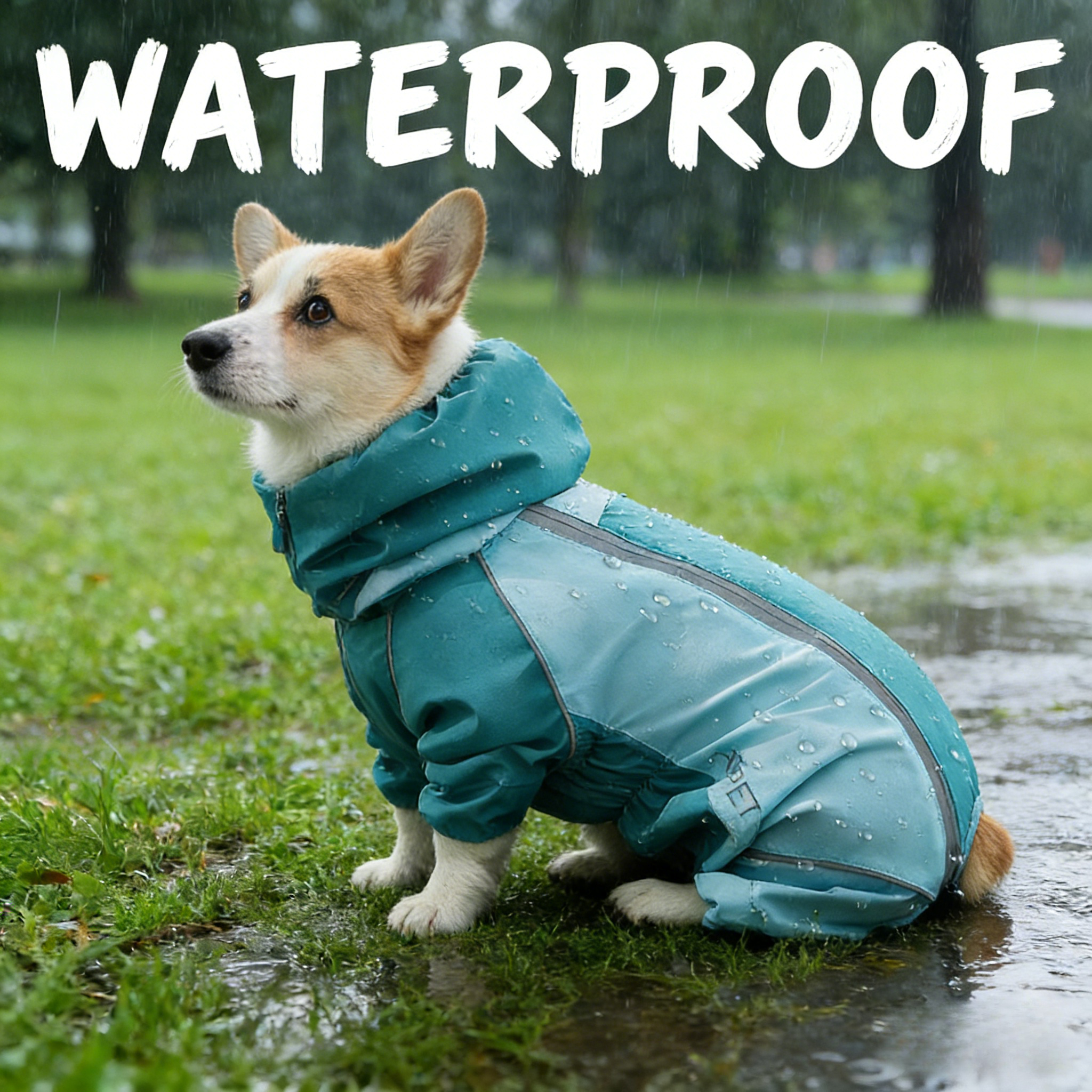 Dog Raincoat - 2026 Full Coverage Color Block Dog