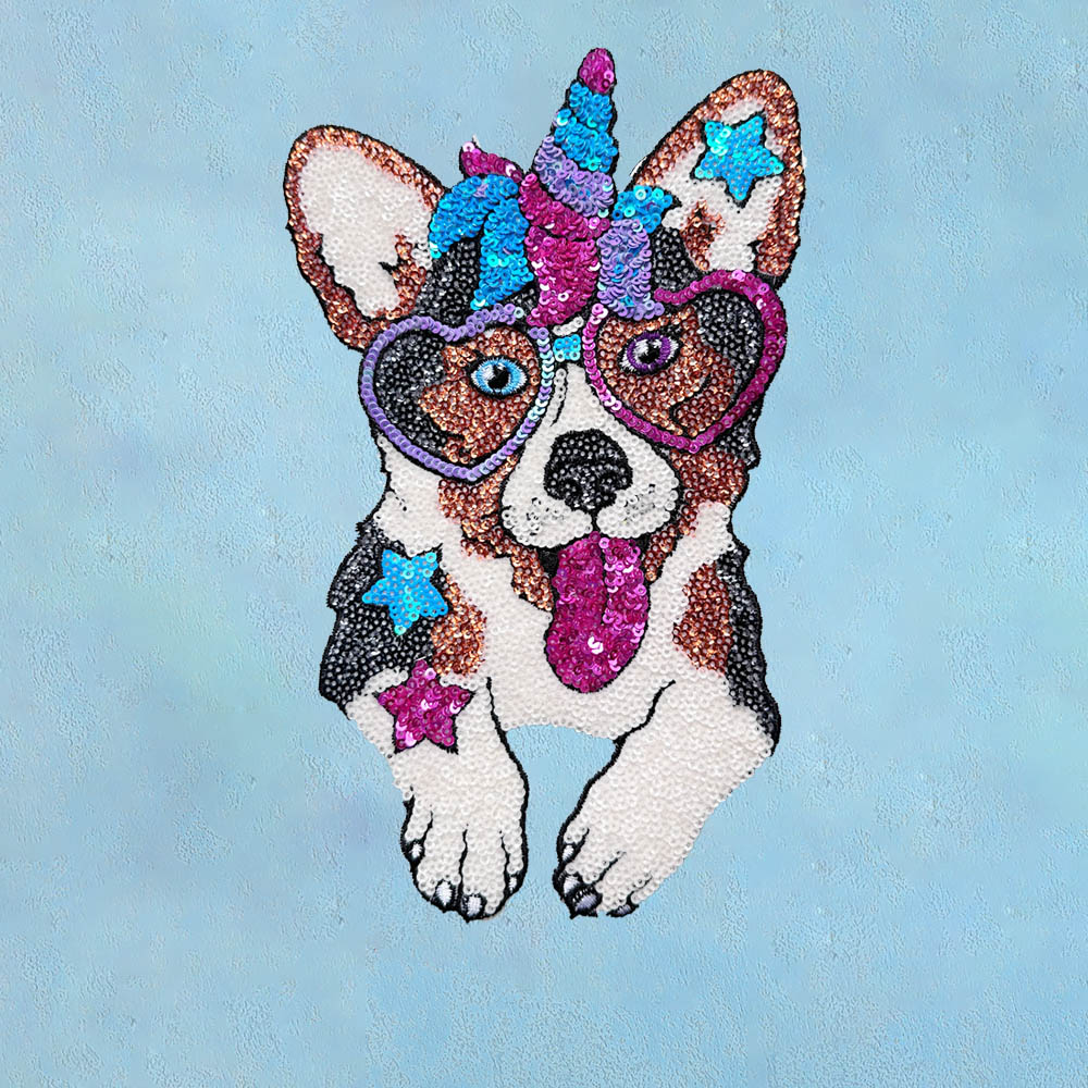 Pet Supplies Store - 1 Piece 15*24cm Delicate Sequins Design