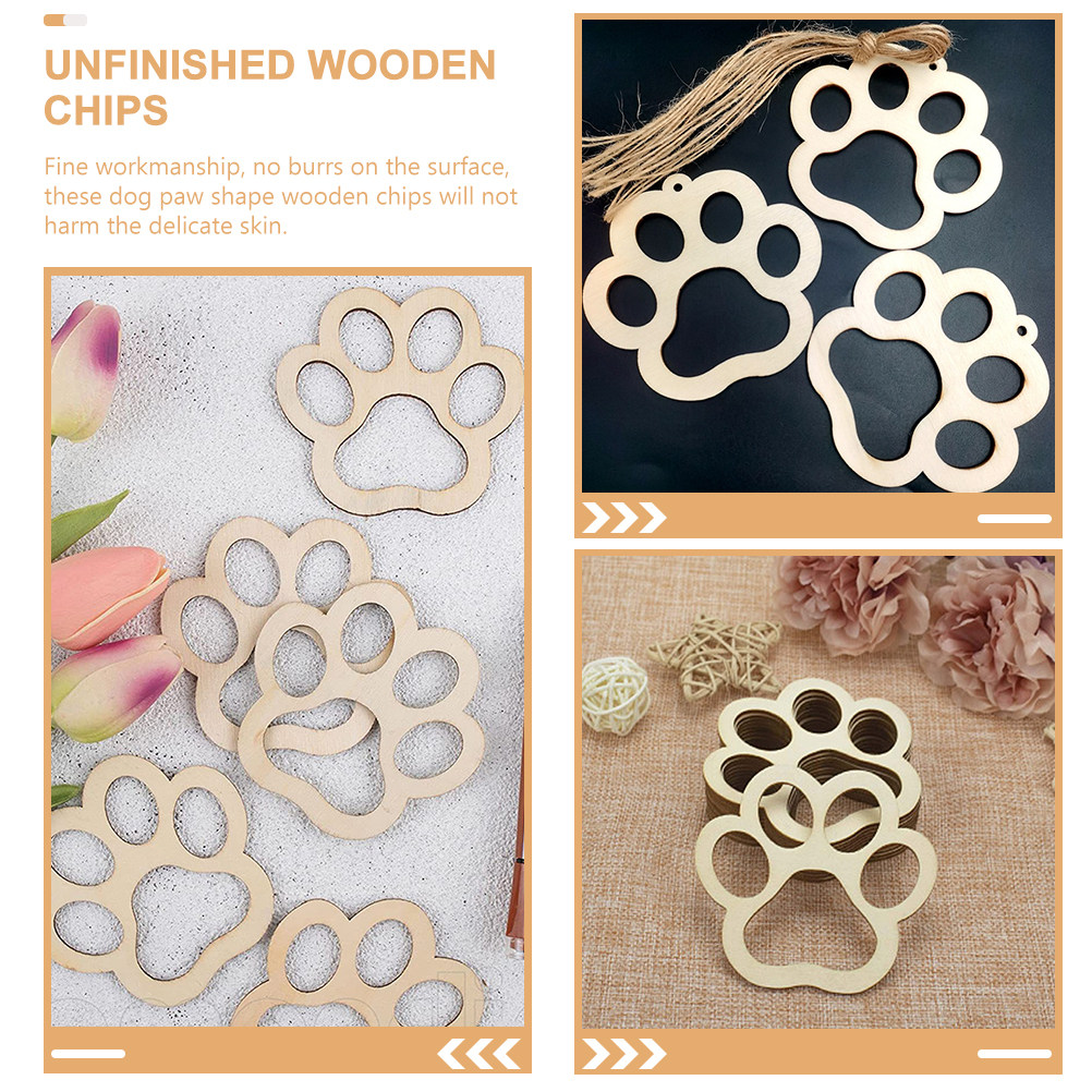 30Pcs Pet Dog Paw Wooden Cutou - Pet Supplies For Dogs recensie en prijs