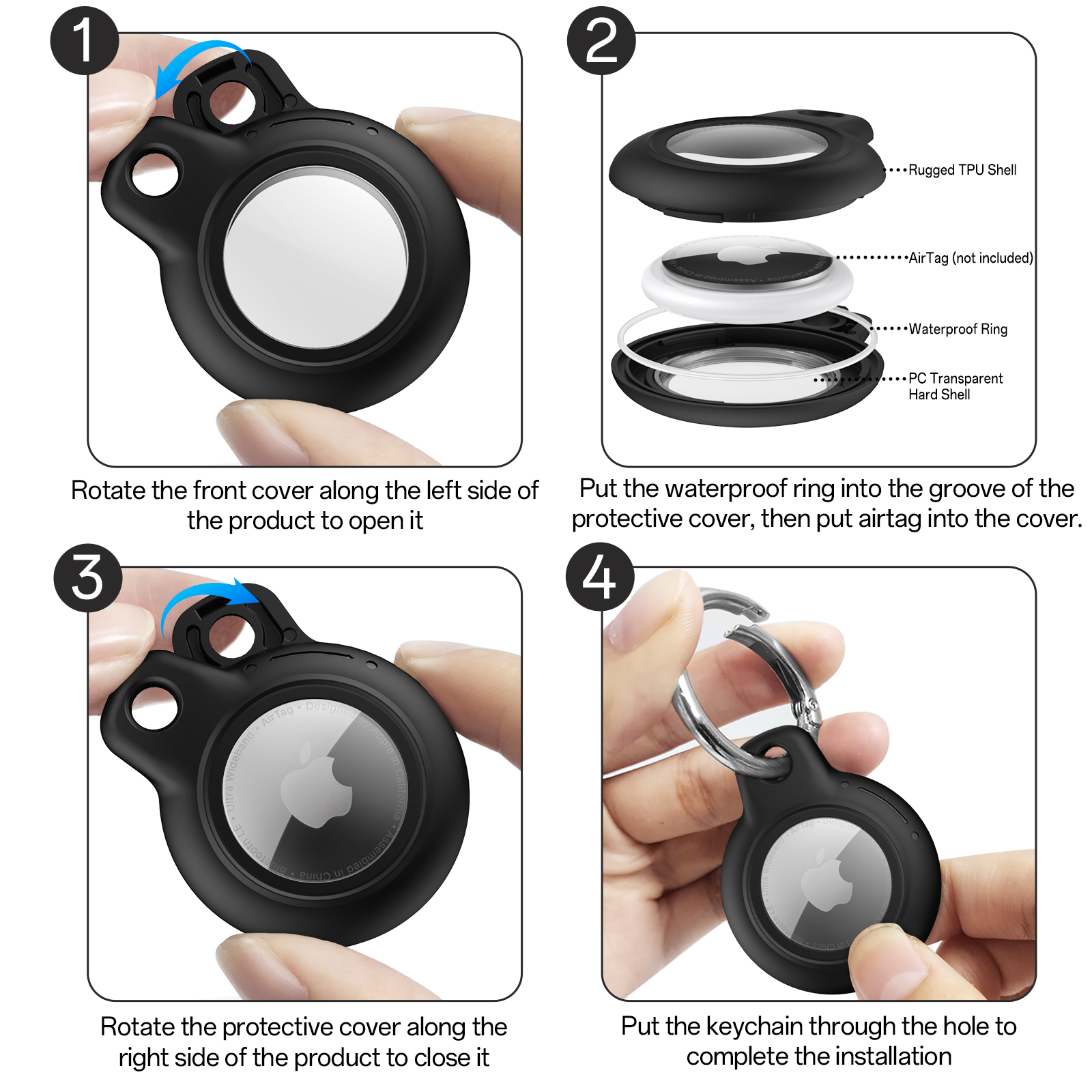 For Apple Air tag Case IP4 Dai - Dog Raincoat recensie en prijs
