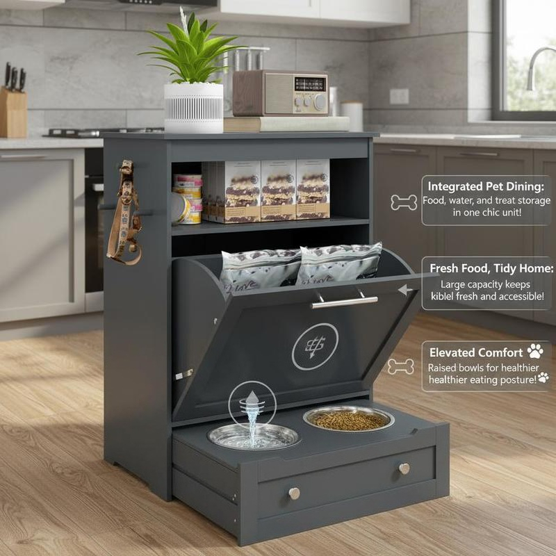 Pet Feeder Station Storage Cab - Pet Supplies For Dogs recensie en prijs